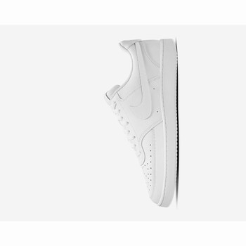 Buty Codzienne Nike Court Vision Low Damskie Białe Białe Białe | Polska-58389